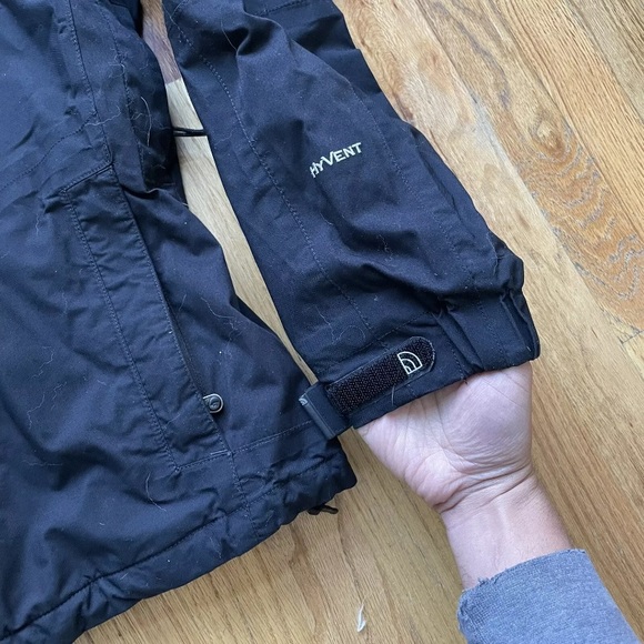 Women's The North Face TNF Hyvent Varius Guide Black Hooded Zip Up Jacket Sz S - Picture 3 of 5